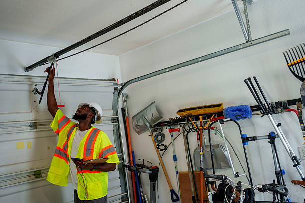 Professional Garage Door Panel Replacement technician working in Claremont, CA